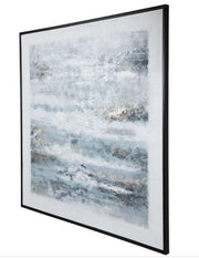 ABOVE THE CLOUDS HAND PAINTED FRAMED CANVAS