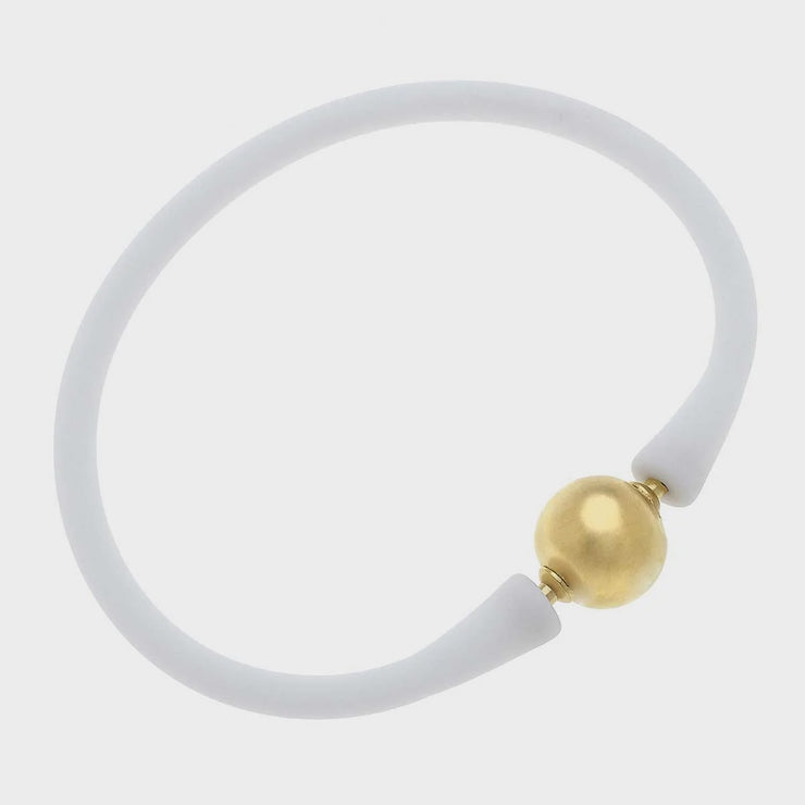 SILICONE BRACELET WITH GOLD BALL
