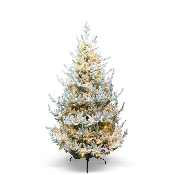 7.5' PRELIT FLOCKED CHRISTMAS TREE