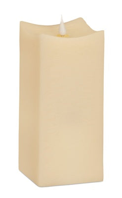 8" IVORY SQUARE CANDLE