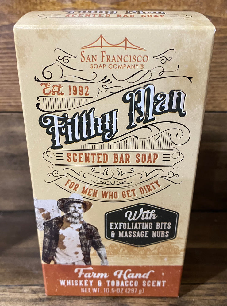 FILTHY MAN Bar Soap - Farm Hand: Whiskey & Tobacco