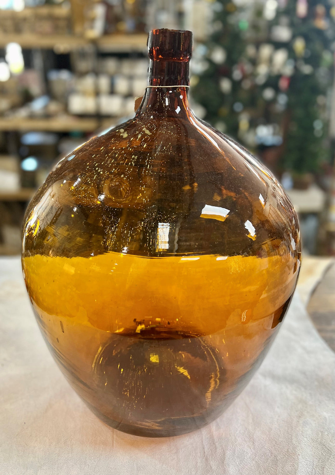 Large buy Antique Amber-Glass Bottle