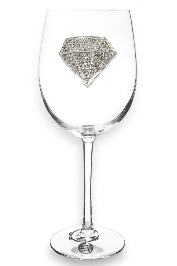 DIAMOND STEMMED WINE GLASS