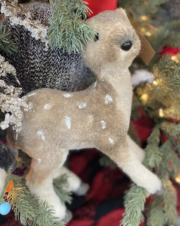 FAUX FUR AND GLITTER FAWN