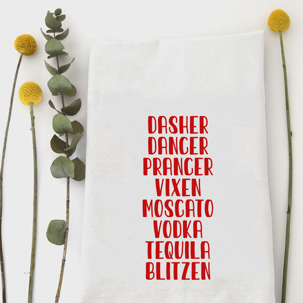 DASHER DANCER TEA TOWEL