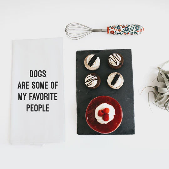 DOGS FAVORITE PEOPLE TEA TOWEL